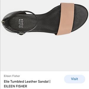Eileen Fisher Natural/ Black Sandal